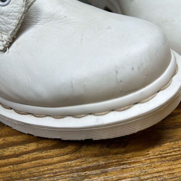 Dr Martens 1460 Pascal Mono White Combat Boots Leather size 6 - Picture 2 of 13
